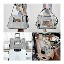 Von Fluglinien zugelassene Haustier-Tragetaschen, geeignet für kleine und mittelgroße Hunde und Katzen zum Mitnehmen nach draußen, Haustier-Tragetaschen mit Matte