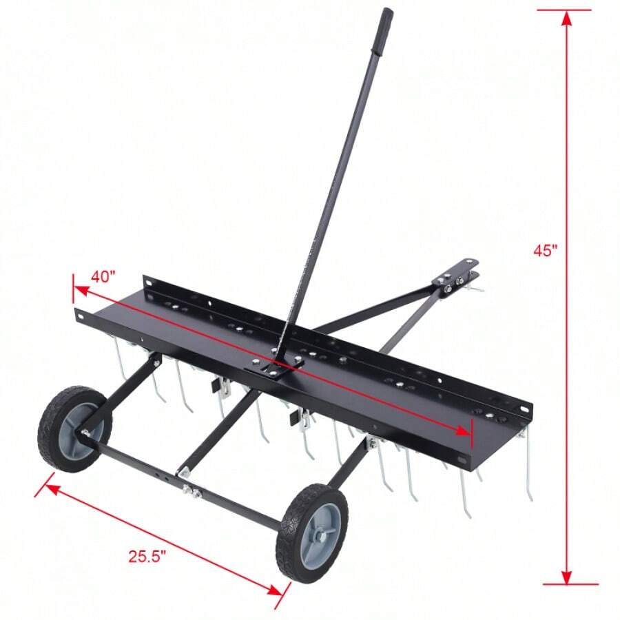 40 inch lawn sweeper tow behind dethatcher landscape rake lawn