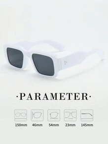 1 pièce Lunettes de mode minimaliste de haute qualité à monture carrée et épaisse pour hommes, convient pour la conduite, les voyages, les loisirs, les sports de plein air, la décoration quotidienne