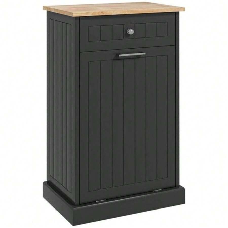 Kitchen Tilt Out Trash Bin Free Standing Recycling