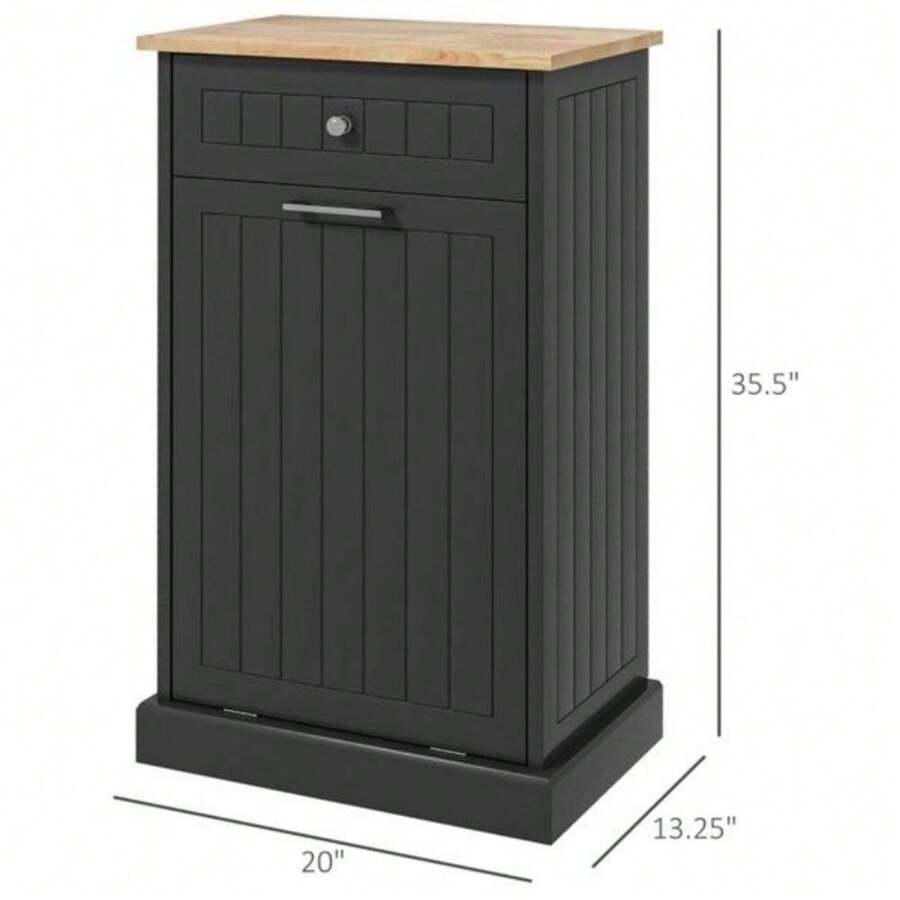 Kitchen Tilt Out Trash Bin Free Standing Recycling