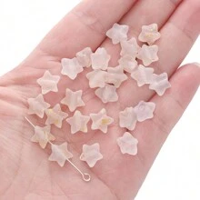 10g/Pack 10mm Shimmering Translucent Star Acrylic Beads - Smooth & Frosted Finish, Mixed Vibrant Colors - Perfect For Crafting & DIY Project - Pentagram - View 14