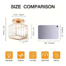 Lámpara Colgante Lámpara De Techo Cristal Moderna Decorativa Navidad / Regalo de Navidad / Un buen regalo - Dorado - Ver 7