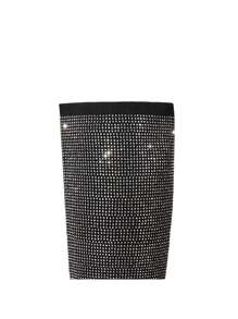 Women's Rhinestone Embellished Knitted Knee-High Boots Pointed Toe Fashionable Sexy Boots For Party, Holiday, Christmas - 黑色 - 查看 5