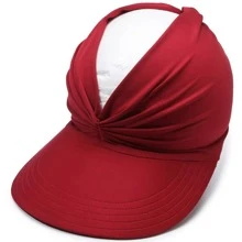 Bộ 4 mũ chống nắng bằng polyester màu trơn, thời trang, đa năng, thanh lịch, phong cách thường ngày, chống gió, chống tia UV, mũ thể thao ngoài trời dành cho nữ - Nhiều màu - Xem 15