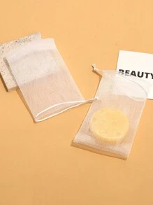 20 件装白色泡泡网沐浴袋、洗手液袋（适用于沐浴露、手工皂） - 白色 - 查看 9