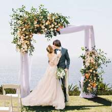 1 Set 3m*3m Golden Wedding Arch Support Frame, Square Metal Rectangular Arch Structure For Ceremony Party Decor Best Gifts - Gold - View 2