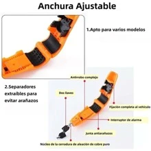 Alarma Motocicle Impermeable Freno Acelerador Candado Coral - Naranja Coral - Ver 4