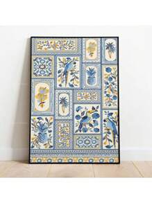 1pc Mughal Tree Of Life Cypres Turkish Paisley Vintage Plant Floral Print Poster Folk Art Home Decor Painting No Frame Rama Decoration,Wall Art,Canvas E-I-D - Multicolor - View 86