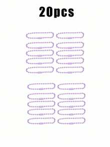 10/20 件 Diy 珠宝手工配件油漆珠链、彩色珠链、圆珠链、包包挂链、玩偶珠宝吊坠挂链、吊牌链、彩色金属珠链钥匙扣连接器、手链、时尚配饰 - 彩色 - 查看 34