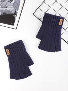 iwarm 一双高品质露指手套，非常保暖，秋冬季节在办公室、骑行、通勤时都能让双手保持温暖舒适。完美的礼物之选。 - 藏蓝色 - 查看 6