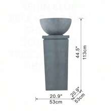 35.5" Polyresin Gray Zen Bowl Water Fountain, Outdoor Bird Feeder /Bath Fountains, Relaxing Water Feature For Garden Lawn Backyard Porch,FurniHub