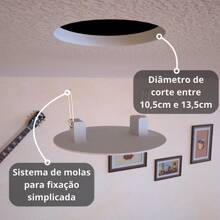 Blind Cover Round Mirror Recessed Plate For Ceiling Lamp Cutout - ARTBOX3D - 黑色 - 查看 7