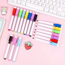 8 bút đánh dấu bảng trắng nhiều màu có thể giặt được, bút đánh dấu phấn đầu đục dày cho trẻ em vẽ - Nhiều màu - Xem 5