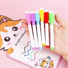 8 bút đánh dấu bảng trắng nhiều màu có thể giặt được, bút đánh dấu phấn đầu đục dày cho trẻ em vẽ - Nhiều màu - Xem 6