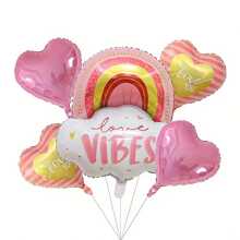 情人节求婚铝箔气球套装，各种心形和情书气球，适用于周年纪念、婚礼、派对装饰，浪漫多彩 - 彩色 - 查看 12