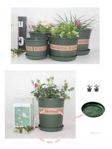 2pcs/5pcs Thick Plastic Plant Pot Trays, Round Saucer Holders For Succulents, Flower Pot Bottom Plate