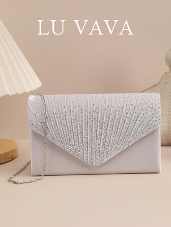 Rhinestone Decor Flap Chain Square Bag Valentines