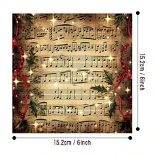 12 tờ giấy vụn nhạc Giáng sinh cổ điển, 6x6 inch - Tập giấy Kraft một mặt để làm thiệp tự làm, Nhật ký Origami & Junk, Bộ đồ thủ công trang trí, Ý tưởng quà tặng độc đáo - Nhiều màu - Xem 2