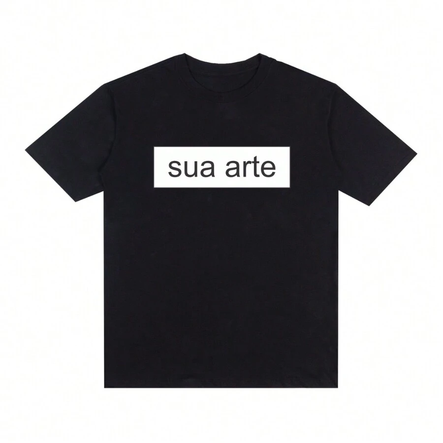 Streetwear T-Shirt YOUR ART FRONT AND BACK YOUR LOCATION - màu đen - Xem 1