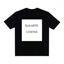 Streetwear T-Shirt YOUR ART FRONT AND BACK YOUR LOCATION - màu đen - Xem 2