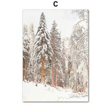 1pc Mùa đông Phong cảnh thiên nhiên Tuyết Canvas Tranh Chim Sói Động vật Poster và Bản in Nghệ thuật treo tường Trang trí Giáng sinh Trang trí nhà ngày lễ Không có khung - Nhiều màu - Xem 18