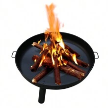 Joparri Feuerschale Ø 80 cm , Flammlachs inkl. Edelstahlhalterungen, Große Feuerstelle für den Garten, Terrasse, Party