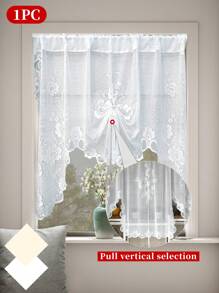 1pc Minimalist Butterfly Pull Curtain, Semi-Blackout, Lightweight Room Divider Suitable For Bedroom, Living Room, Dining Room, Kitchen