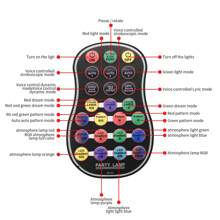 Oświetlenie imprezowe DJ Disco Light LED Zorza polarna Inteligentny pilot zdalnego sterowania Sterowanie głosowe Flash Flash Nastrojowe światło Nadaje się do barów KTV Klub Śpiewanie Taneczne Imprezy Karnawałowe Boże Narodzenie Halloween Urodziny Prezent Ślubny Ubieranki