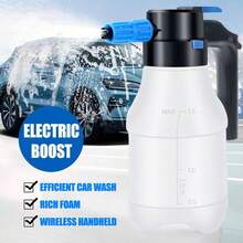 Máy phun bọt điện 1,5L Máy phun bọt áp suất cao rửa xe Máy phun tuyết không dây sạc lại Súng phun bọt rửa xe Dụng cụ rửa xe ô tô & xe máy Dụng cụ vệ sinh - trắng - Xem 5