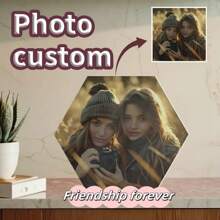 1PC Transparent Acrylic Photo Block, Heart-Shaped, 6-Sided, 9-Sided, Square, Personalized Couple And Family Portrait Display, Sharing Memories And Precious Moments, Ideal Gift For Friends And Family, Elegant Souvenir, No Need For Electricity, Home Decoration, Perfect Gift Gifts Birthday Graduation - Transparent Color (10cm*10cm) - View 4