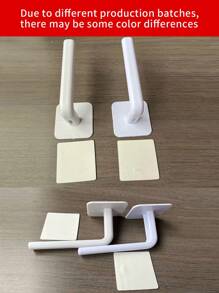 1 件免钻 L 型粘性挂钩衣架，颜色随机，多功能收纳架，适用于儿童房，爱心情人节 - 白色 - 查看 5