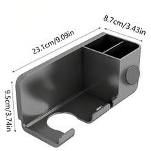 1 Giá để máy sấy tóc cho phòng tắm & bàn trang điểm, Kệ treo tường đựng mỹ phẩm chăm sóc da, cọ trang điểm - Nhiều màu - Xem 6
