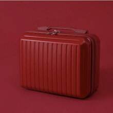 12" Women's Hard Case Makeup Bag, Mini Organizer Box, Multifunctional Fashion Portable Vanity Case, Gift For Men, Women, Mom, Valentine's Day, Kids Student Birthday, Vintage Lightweight Lockable Travel Essential, Suitable For School, Honeymoon, Unisex, Handheld Shoulder Carry Mom Bag, Cute Small Box Multipurpose Compact,