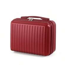 12" Women's Hard Case Makeup Bag, Mini Organizer Box, Multifunctional Fashion Portable Vanity Case, Gift For Men, Women, Mom, Valentine's Day, Kids Student Birthday, Vintage Lightweight Lockable Travel Essential, Suitable For School, Honeymoon, Unisex, Handheld Shoulder Carry Mom Bag, Cute Small Box Multipurpose Compact,