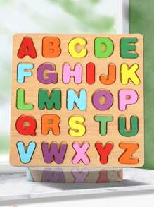 3 in 1 Puzzle di legno per bambini, Puzzle di legno per alfabeto, numeri e forme, Giocattoli Puzzle per l'apprendimento per bambini, Set di 3 puzzle 3 in 1 per bambini di età 3+