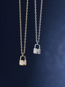 1条S925纯银玻璃吊坠项链，设计独特，搭配百搭锁骨链，适合女士和女孩。是馈赠妈妈、女友或姐妹的绝佳礼物。 - 鎖 - 查看 4