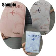 Customized Name PU Passport Holder, Slim & Portable Passport Cover, Ticket Holder, Card Holder, All-In-One Personalized Travel Accessories
