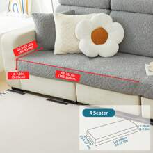 1 st Stretch Jacquard Sofahoes, Machinewasbaar, Anti-Kattenkrab, Meubelbeschermer Sofahoes, Moderne 3/4 Sofa + Chaise Lounge Kussenset Voor Slaapkamer, Kantoor, Woonkamer