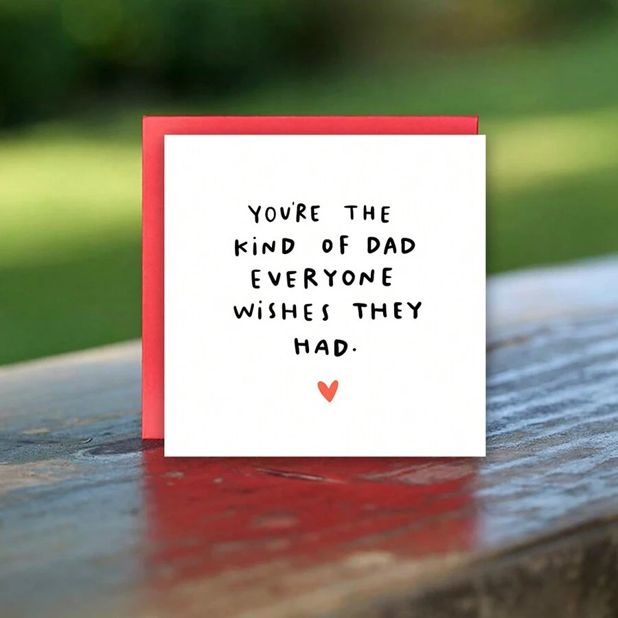 给爸爸的有趣生日贺卡，创意爸爸贺卡，您是每个人都希望拥有的那种爸爸，送给我爸爸的礼物，生日、父亲节、感恩节、感谢您，适合任何场合 - 多色 - 查看 1