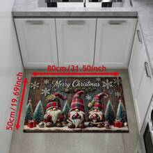 1 件家居装饰、圣诞装饰、圣诞老人风格仿羊毛垫 - 超柔软仿羊毛、快干吸水、可机洗、适用于厨房、浴室、淋浴 - 舒适的家居装饰、完美的圣诞礼物