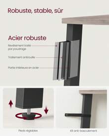 VASAGLE Corner Shelves - 灰色 - 查看 4