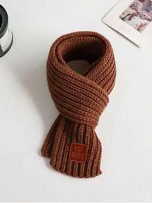Children's Knitted Scarf For Autumn/Winter, Warm Korean Style Knitted Scarf For Boys & Girls, Baby Neck Warmer - Multicolor - View 25