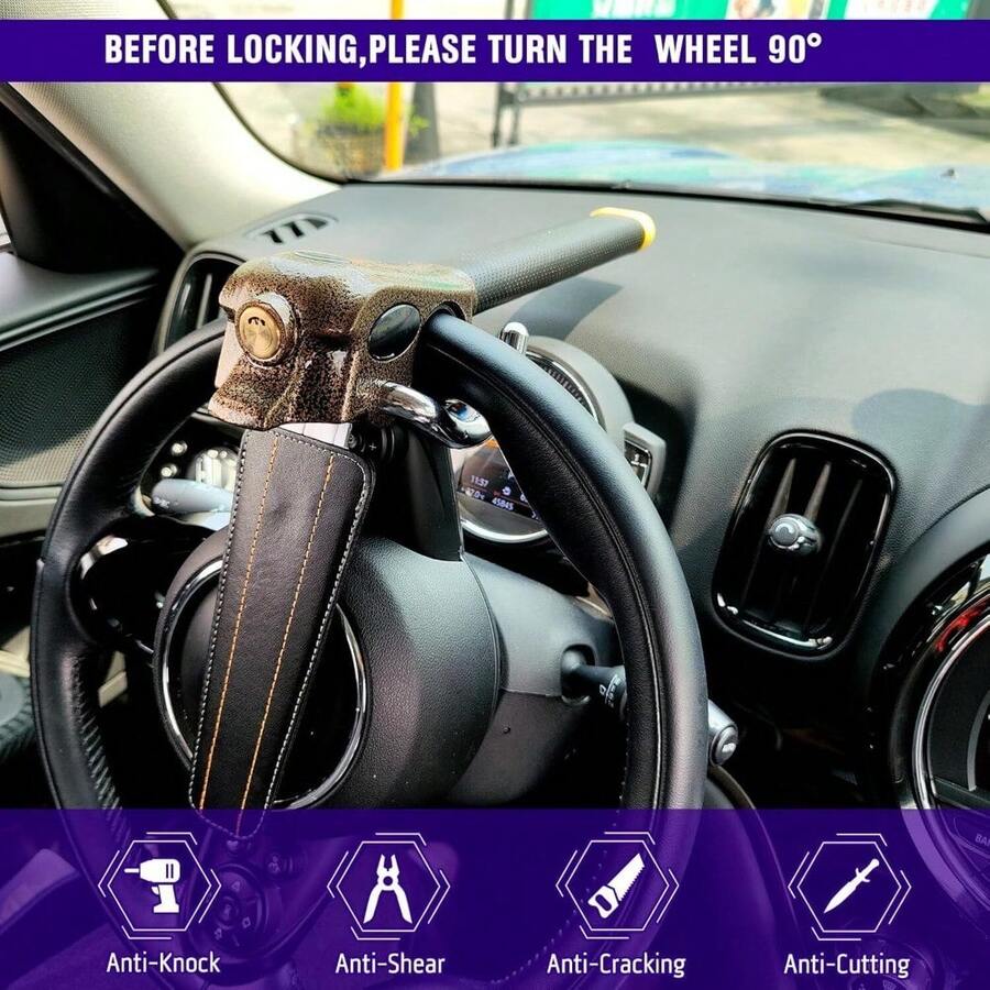 Car Steering Wheel Lock Universal AntiTheft Device Steering Wheel