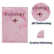 Customized Name PU Passport Holder, Slim & Portable Passport Cover, Ticket Holder, Card Holder, All-In-One Personalized Travel Accessories