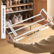 1 件可调节鞋架，新设计分层搁板，节省空间的储物整理器，悬挂式篮子架 - 彩色 - 查看 6