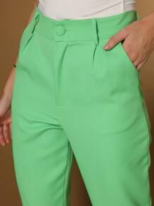 Women's Pants/Tailored Pants/Basic Pants/Elegant Pants/Skinny Pants/Blogger Pants/Fashion Pants - 橄欖綠 - 查看 7