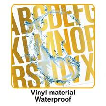 1 tờ nhãn dán số chữ cái màu vàng, dùng cho tiệc sinh nhật, nhãn dán biểu tượng chữ số tự dán DIY, quà tặng ngày lễ - Vàng - Xem 9