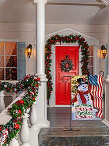 1 cái 45*30cm/18*12in Người tuyết Giáng sinh hai mặt Polyester chống thấm nước Cờ sân vườn ngoài trời Sân trong nhà Phòng khách Trang trí không khí ngày lễ Bố trí cảnh Mặt dây chuyền trang trí - Nhiều màu - Xem 3