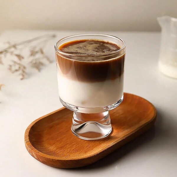 1pc Creative Cute Stemglass Cup, Coffee Cup, Ice Cream Cup, Pudding & Yogurt Dessert Cup, Suitable For Home, Bar, Restaurant, Party